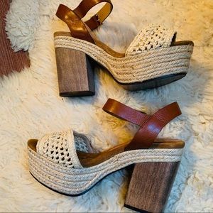 Platform Leather Sandals